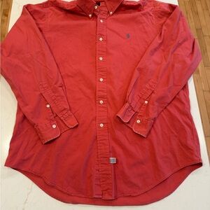 Ralph Lauren Red Long-Sleeve Button-Down Shirt